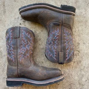 Brazos Bandero Steel Toe Wellington Work Boots